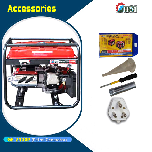 2.1 KVA Portable Generator,Petrol Run,Model GE-2400P, Recoil Start